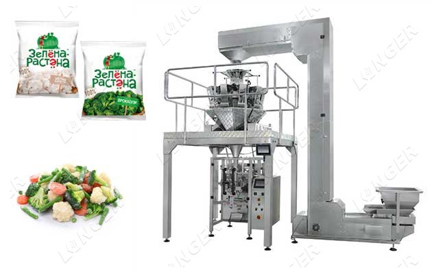 Automatic Frozen Vegetable Weighing and Packing Machine