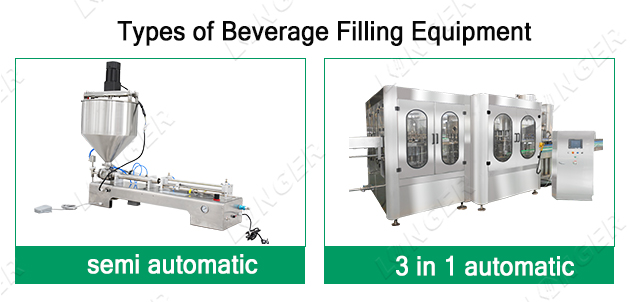 Types of beverage filling machine