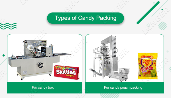 Types of candy packing machine