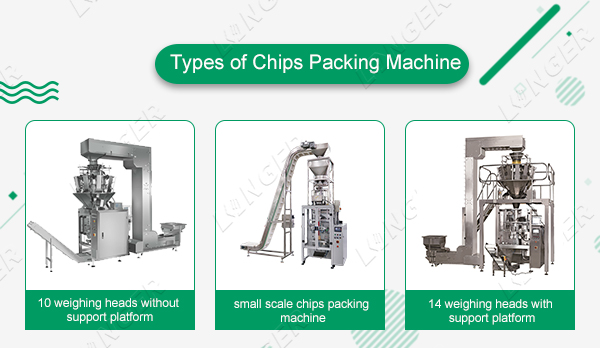 Types of chips packing machine